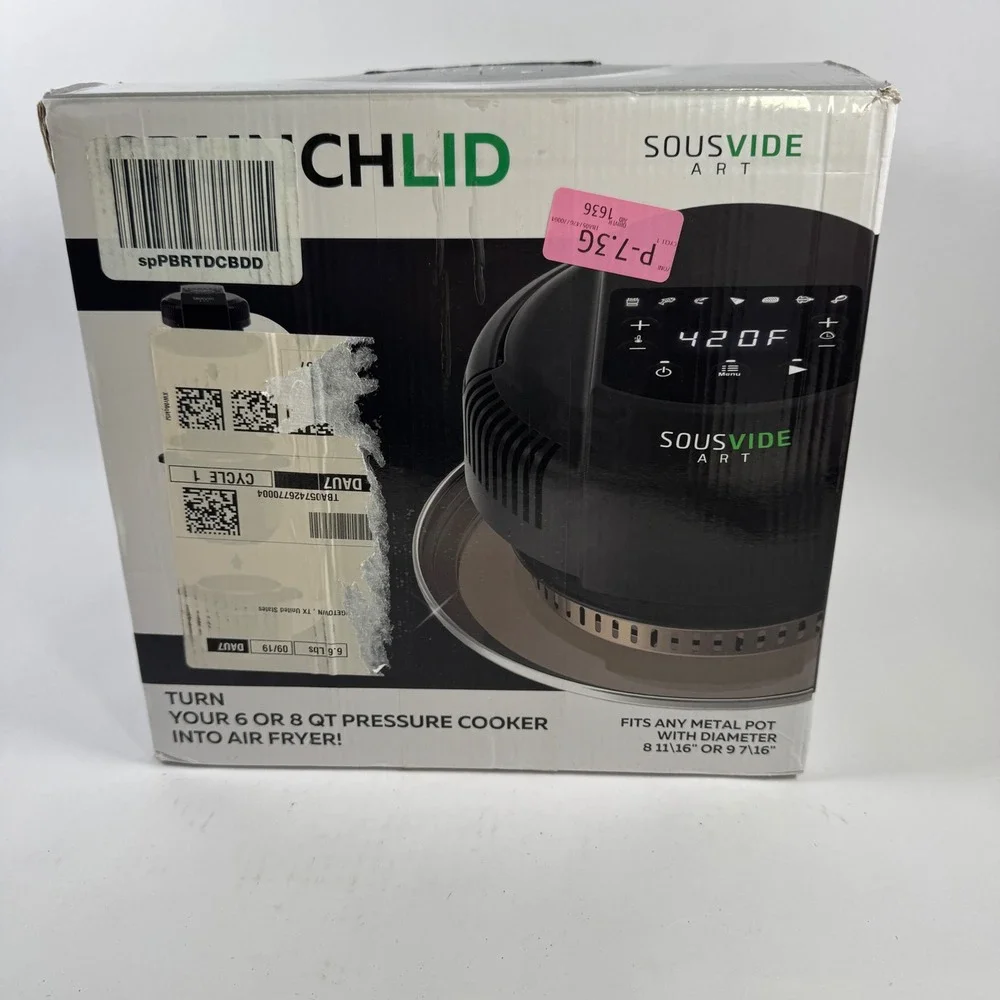 SousVide Art CrunchLid Air Fryer Lid for Pots Open Box Unused (read description)